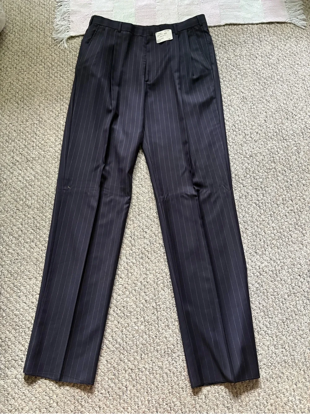 Brooks Brothers Navy Pinstripe Two-Button Sport Coat
